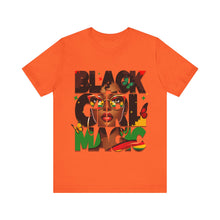 Load image into Gallery viewer, Black Girl Magic with butterflies Unisex Jersey Short Sleeve Tee