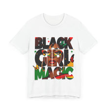 Load image into Gallery viewer, Black Girl Magic with butterflies Unisex Jersey Short Sleeve Tee