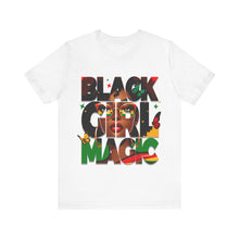 Load image into Gallery viewer, Black Girl Magic with butterflies Unisex Jersey Short Sleeve Tee