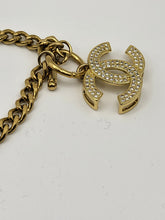 Load image into Gallery viewer, Monogram Rhinestone Gold Cindy Necklace set VIP