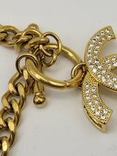 Load image into Gallery viewer, Monogram Rhinestone Gold Cindy Necklace set VIP