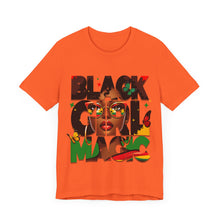 Load image into Gallery viewer, Black Girl Magic with butterflies Unisex Jersey Short Sleeve Tee