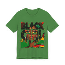 Load image into Gallery viewer, Black Girl Magic with butterflies Unisex Jersey Short Sleeve Tee