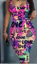 Load image into Gallery viewer, Tank Top Dress printed Dress