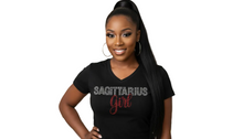 Load image into Gallery viewer, Sagittarius Girl Rhinestone bling Shirt