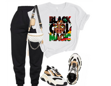 Load image into Gallery viewer, Black Girl Magic with butterflies Unisex Jersey Short Sleeve Tee