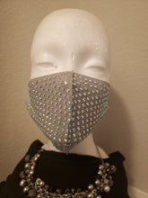 Load image into Gallery viewer, Rhinestone Mask grey