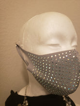 Load image into Gallery viewer, Rhinestone Mask grey