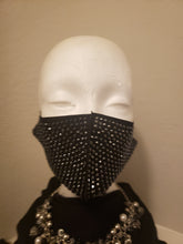 Load image into Gallery viewer, Rhinestone Women Mask black
