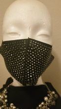 Load and play video in Gallery viewer, Rhinestone Women Mask black