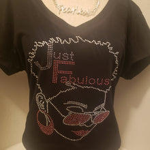 Load image into Gallery viewer, JUST FABULOUS Head/shade  Women Rhinestone Top