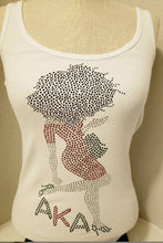 Load image into Gallery viewer, Best Women Aka Sorority Scoop Neck Rhinestone Tank Top 2020
