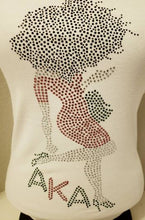 Load image into Gallery viewer, Best Women Aka Sorority Scoop Neck Rhinestone Tank Top 2020