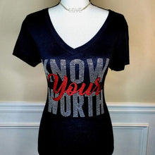Load image into Gallery viewer, Christian Rhinestone Women Faith Shirt