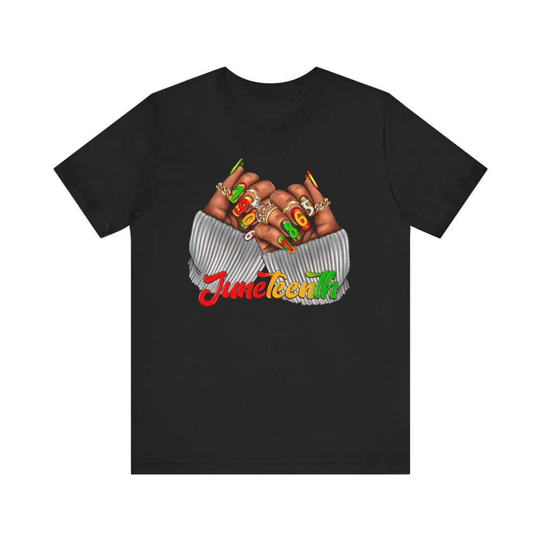 Juneteeth Colorful nails Unisex Short Sleeve Tee