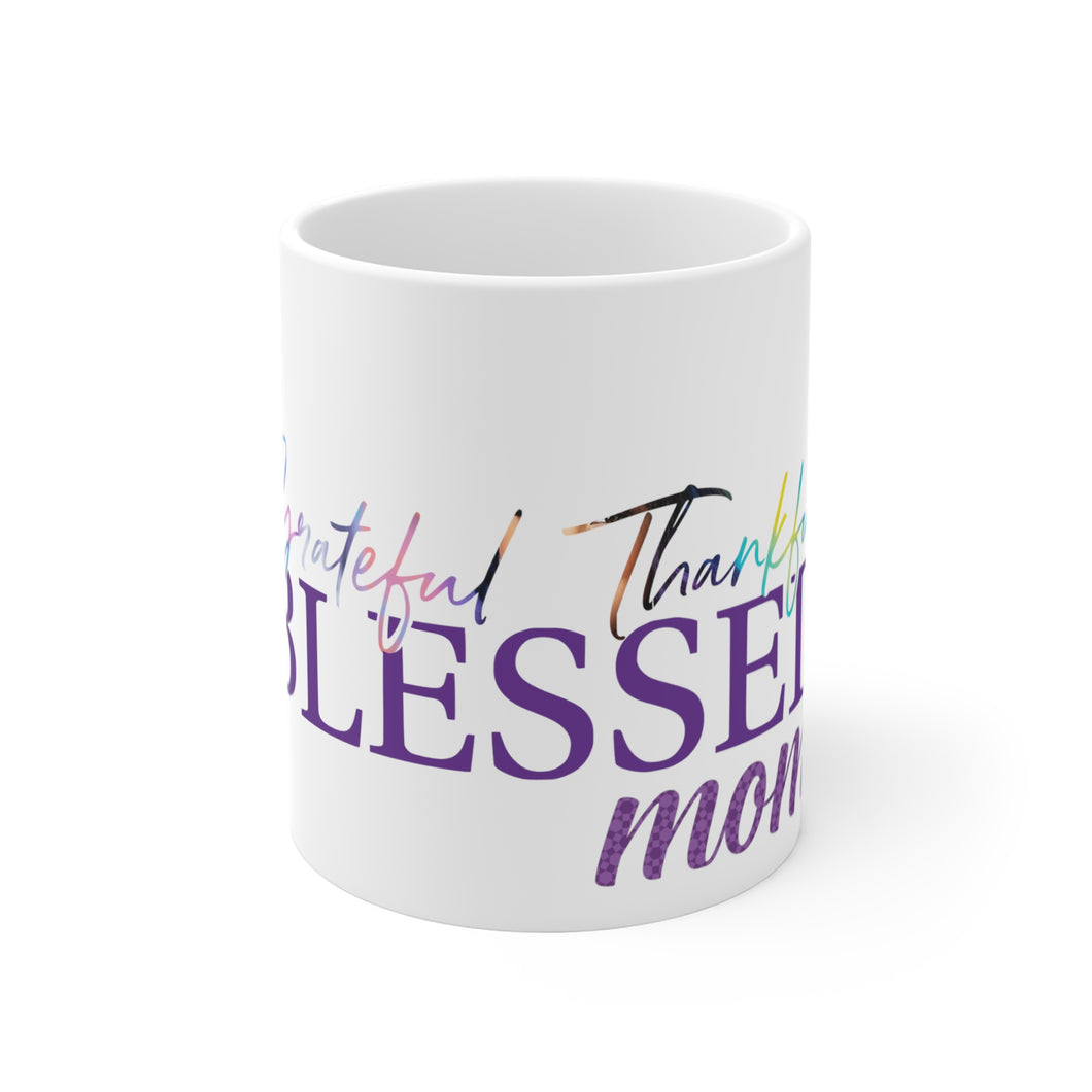Blessed and Thankful Colorful Mug