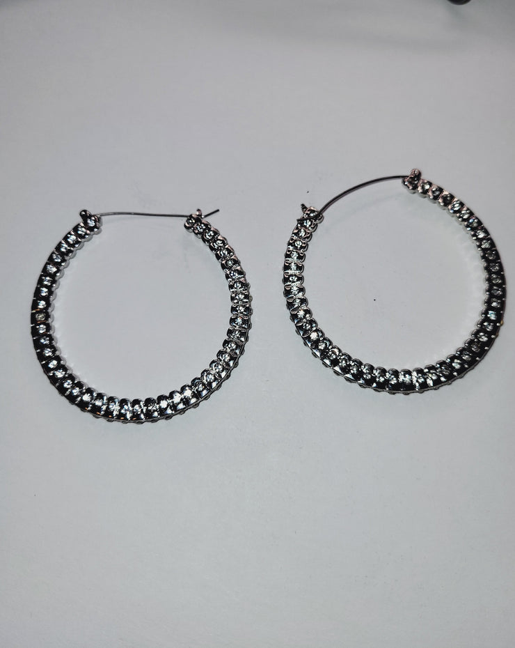 Rhinestone loop Earrings