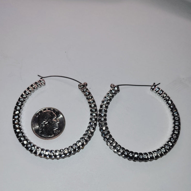 Rhinestone loop Earrings