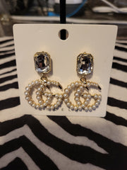 Pearls Stone White Earrings