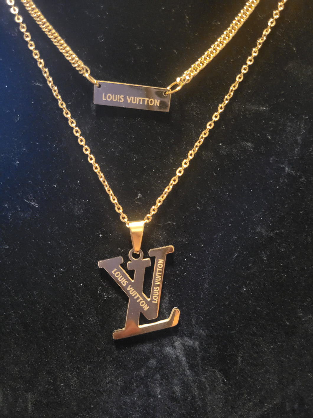 Gold Candy Monogram Necklace set  VIP2