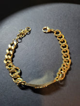 Load image into Gallery viewer, Stainless-Steel Value Monogram VIP Gold Chain link Bracelet
