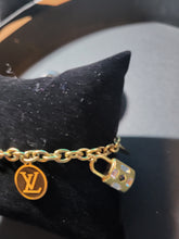 Load image into Gallery viewer, Stainless-Steel Value Monogram VIP Gold Charm Bracelet

