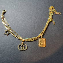 Load image into Gallery viewer, Stainless-Steel Value Monogram VIP Charm Bracelet
