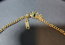 Load image into Gallery viewer, Gold Rhinestone Link Necklace lock VIP
