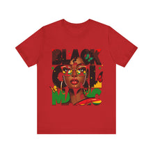 Load image into Gallery viewer, Black Girl Magic with butterflies Unisex Jersey Short Sleeve Tee
