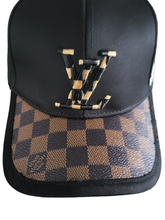 Load image into Gallery viewer, Checker VIP leather baseball Cap
