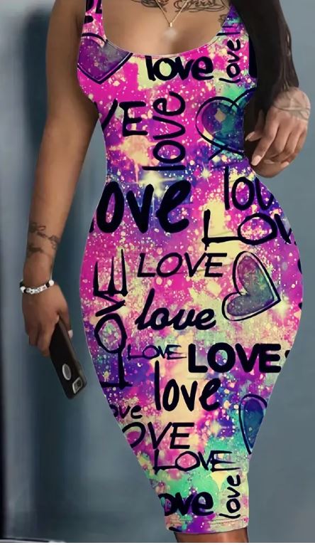 Tank Top Dress printed Dress