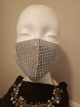 Load image into Gallery viewer, Rhinestone Mask grey
