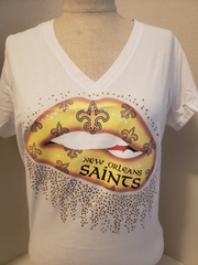 Women Saints Rhinestone Shirt