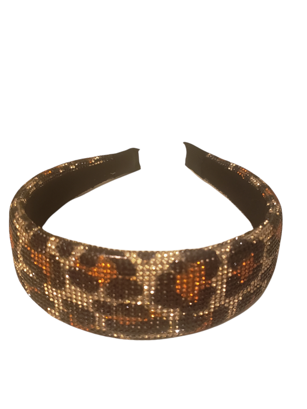 Leopard rhinestone headbands for women
