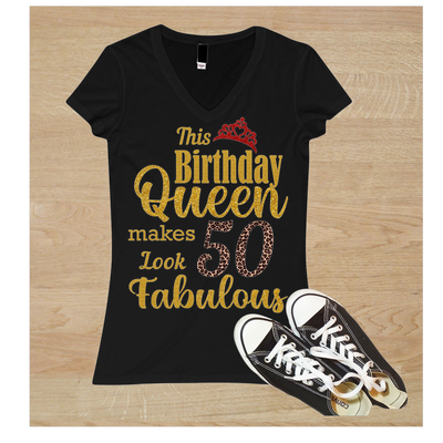 Shop 50th Birthday Queen Shirt short sleeve
