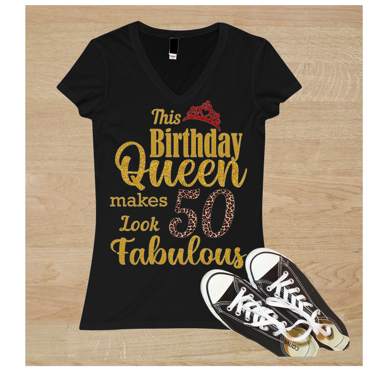 Shop 50th Birthday Queen Shirt short sleeve