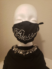 Rhinestone Blessed Women Mask